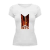 Заказать женскую футболку в Москве. Футболка базовая Группа BTS от THE_NISE  - готовые дизайны и нанесение принтов.