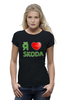 Заказать женскую футболку в Москве. Футболка базовая Я люблю Skoda от skodamir - готовые дизайны и нанесение принтов.