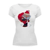 Заказать женскую футболку в Москве. Футболка базовая Santa Snowboard от balden - готовые дизайны и нанесение принтов.