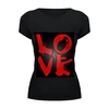Заказать женскую футболку в Москве. Футболка базовая Love - 1 от Vladec11 - готовые дизайны и нанесение принтов.