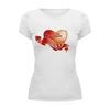 Заказать женскую футболку в Москве. Футболка базовая "Be my Valentine!" от Abstractiya - готовые дизайны и нанесение принтов.