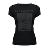 Заказать женскую футболку в Москве. Футболка базовая Joy Division от geekbox - готовые дизайны и нанесение принтов.