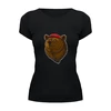 Заказать женскую футболку в Москве. Футболка базовая Медведь-хипстер от YellowCloverShop - готовые дизайны и нанесение принтов.
