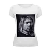 Заказать женскую футболку в Москве. Футболка базовая Kurt Cobain от Jimmy Flash - готовые дизайны и нанесение принтов.