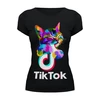 Заказать женскую футболку в Москве. Футболка базовая TIK TOK (Tik Tok video) от vista12761@rambler.ru - готовые дизайны и нанесение принтов.