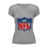 Заказать женскую футболку в Москве. Футболка базовая NFL от Weed Stuff`a - готовые дизайны и нанесение принтов.