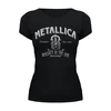 Заказать женскую футболку в Москве. Футболка базовая Metallica от geekbox - готовые дизайны и нанесение принтов.
