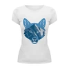 Заказать женскую футболку в Москве. Футболка базовая Волк (Wolf) от trugift - готовые дизайны и нанесение принтов.