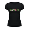 Заказать женскую футболку в Москве. Футболка базовая ZOMBIE от CoolDesign - готовые дизайны и нанесение принтов.