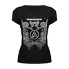 Заказать женскую футболку в Москве. Футболка базовая Linkin Park - logo от Денис - готовые дизайны и нанесение принтов.