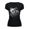 Заказать женскую футболку в Москве. Футболка базовая Медведь от printik - готовые дизайны и нанесение принтов.