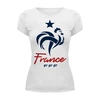 Заказать женскую футболку в Москве. Футболка базовая Сборная Франции от geekbox - готовые дизайны и нанесение принтов.