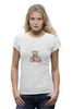 Заказать женскую футболку в Москве. Футболка базовая Медвежонок от Мишкин парк - готовые дизайны и нанесение принтов.
