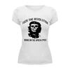 Заказать женскую футболку в Москве. Футболка базовая Che Guevara Skull от Leichenwagen - готовые дизайны и нанесение принтов.