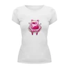 Заказать женскую футболку в Москве. Футболка базовая свинка от THE_NISE  - готовые дизайны и нанесение принтов.
