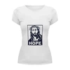 Заказать женскую футболку в Москве. Футболка базовая Иисус - наша надежда от god - готовые дизайны и нанесение принтов.