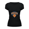 Заказать женскую футболку в Москве. Футболка базовая New York Knicks от BURNSHIRTS - готовые дизайны и нанесение принтов.