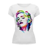 Заказать женскую футболку в Москве. Футболка базовая Мадонна (Madonna) от coolmag - готовые дизайны и нанесение принтов.