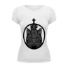 Заказать женскую футболку в Москве. Футболка базовая HIPSTER CAT от 7SWɅG - готовые дизайны и нанесение принтов.