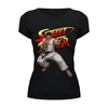 Заказать женскую футболку в Москве. Футболка базовая Street Fighter Ryu от Combat Wear - готовые дизайны и нанесение принтов.