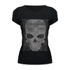 Заказать женскую футболку в Москве. Футболка базовая grunge skull от xih8ux - готовые дизайны и нанесение принтов.