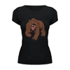 Заказать женскую футболку в Москве. Футболка базовая Bear / Медведь от crash - готовые дизайны и нанесение принтов.