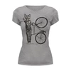 Заказать женскую футболку в Москве. Футболка базовая Fixie Cat Punk Rider от oneredfoxstore@gmail.com - готовые дизайны и нанесение принтов.