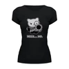 Заказать женскую футболку в Москве. Футболка базовая Bad Cat от Leichenwagen - готовые дизайны и нанесение принтов.