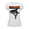 Заказать женскую футболку в Москве. Футболка базовая Shark от mega281@yandex.ru - готовые дизайны и нанесение принтов.