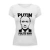 Заказать женскую футболку в Москве. Футболка базовая Путин - вежливый человек от Just kidding - готовые дизайны и нанесение принтов.