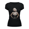 Заказать женскую футболку в Москве. Футболка базовая Marilyn Monroe  от KinoArt - готовые дизайны и нанесение принтов.