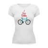 Заказать женскую футболку в Москве. Футболка базовая I Love Bike от balden - готовые дизайны и нанесение принтов.