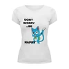 Заказать женскую футболку в Москве. Футболка базовая DONT WORRY от T-shirt print  - готовые дизайны и нанесение принтов.
