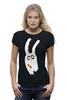 Заказать женскую футболку в Москве. Футболка базовая Белый кролик от mosafir - готовые дизайны и нанесение принтов.