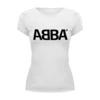 Заказать женскую футболку в Москве. Футболка базовая Группа "ABBA" от Fedor - готовые дизайны и нанесение принтов.