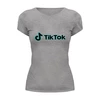 Заказать женскую футболку в Москве. Футболка базовая Tik Tok от THE_NISE  - готовые дизайны и нанесение принтов.