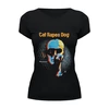 Заказать женскую футболку в Москве. Футболка базовая Cat Rapes Dog ‎\ Moosewear от OEX design - готовые дизайны и нанесение принтов.