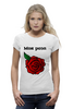 Заказать женскую футболку в Москве. Футболка базовая Красная Роза от safiulin0101@mail.ru - готовые дизайны и нанесение принтов.