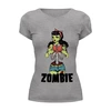 Заказать женскую футболку в Москве. Футболка базовая Zombie girl  от Leichenwagen - готовые дизайны и нанесение принтов.