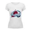 Заказать женскую футболку в Москве. Футболка базовая Colorado Avalanche от Vinli.shop  - готовые дизайны и нанесение принтов.