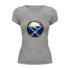 Заказать женскую футболку в Москве. Футболка базовая Buffalo Sabres / NHL USA от KinoArt - готовые дизайны и нанесение принтов.