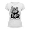 Заказать женскую футболку в Москве. Футболка базовая Lady Gaga                                от Savara - готовые дизайны и нанесение принтов.