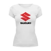Заказать женскую футболку в Москве. Футболка базовая SUZUKI от DESIGNER   - готовые дизайны и нанесение принтов.
