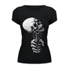 Заказать женскую футболку в Москве. Футболка базовая Skull Art от Leichenwagen - готовые дизайны и нанесение принтов.