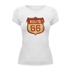Заказать женскую футболку в Москве. Футболка базовая Route 66 от Анна Андреева - готовые дизайны и нанесение принтов.