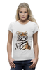 Заказать женскую футболку в Москве. Футболка базовая Взгляд тигра от tigerda  - готовые дизайны и нанесение принтов.