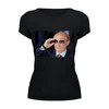 Заказать женскую футболку в Москве. Футболка базовая Putin от badarma2002@gmail.com - готовые дизайны и нанесение принтов.