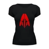 Заказать женскую футболку в Москве. Футболка базовая Mass Effect от THE_NISE  - готовые дизайны и нанесение принтов.