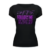 Заказать женскую футболку в Москве. Футболка базовая Follow Me от oneredfoxstore@gmail.com - готовые дизайны и нанесение принтов.