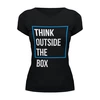 Заказать женскую футболку в Москве. Футболка базовая Think outside the box от Startech.vc  - готовые дизайны и нанесение принтов.